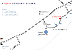 Carte d'Hammamet Nord